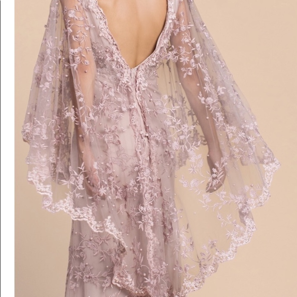 Blush Lace formal gown .